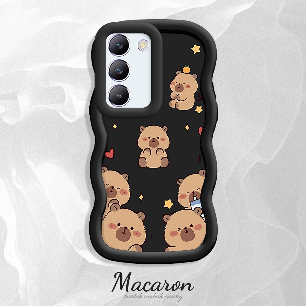 

Окрашенный узор Big Wave Edge Мягкий силиконовый материал Macaron чехол для телефона противоударный защитный резиновый чехол для OnePlus Vivo Motorola Moto Motorola Moto G05 чёрный