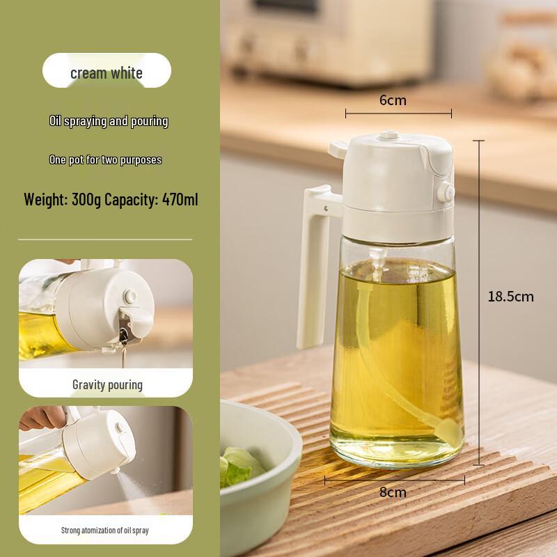 Yege Press-Type Oil Spray Bottle with Pour Spout