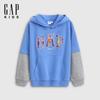 GAP Boys' Logo Patch Layered Look Hooded Sweatshirt