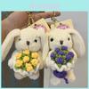 Plush Bunny Keychain Pendant With Long Ears For Kids And Adults Backpack Accessories