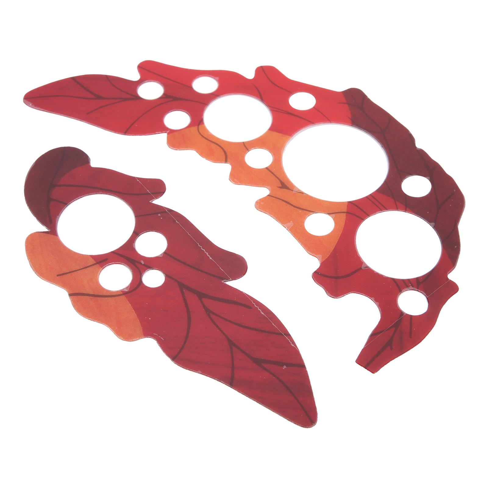 

2Pcs Sound Hole Sticker 41in Folk Guitar Guard Instrument Tools PVC Grape Leaves Shape