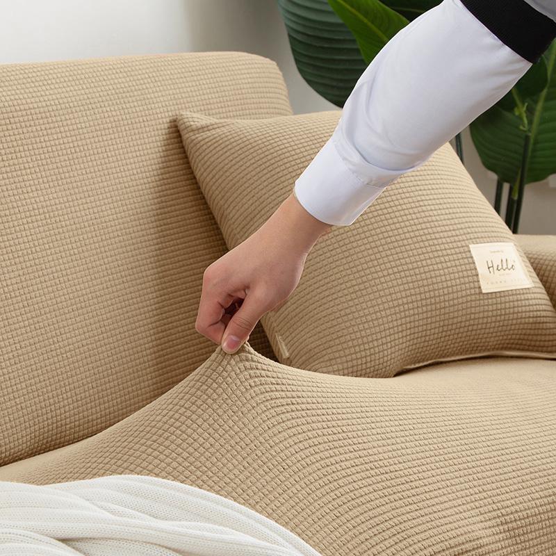 Sofa Covers For Living Room Armchair Cover Elastic Plaid Corner Sofas Cover Couch Slipcover 1/2/3/4/5 Seat Fleece Sofa Cover