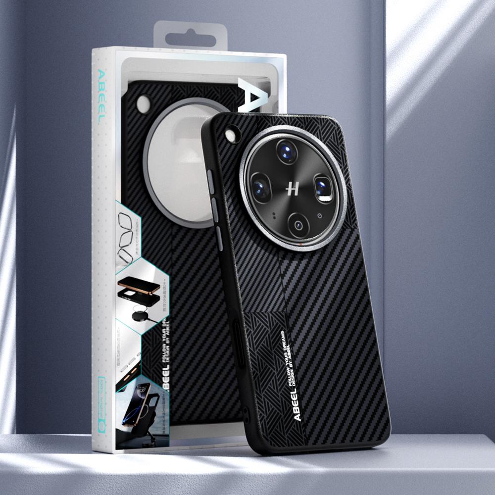 ABEEL For Oppo Find X8s 5G Case PC+TPU+Aluminum Alloy+PU Leather Phone Cover Compatible with MagSafe