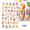 Nail Art Stickers Autumn Thanksgiving Maple Leaf Harvest Mushroom Hazelnut Honey Yellow Leaf Nail Stickers
