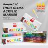 GuangNa 586 Straight Liquid High-gloss Acrylic Marker Pen 72/168 Color Art Painting Graffiti Manual Neutral Pen Large Capacity