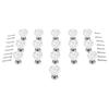 16pcs 25*30mm Cabinet Knobs Crystal Clear Glass Drawer Pulls Diamond Shape Cabinet Handles  Cabinets