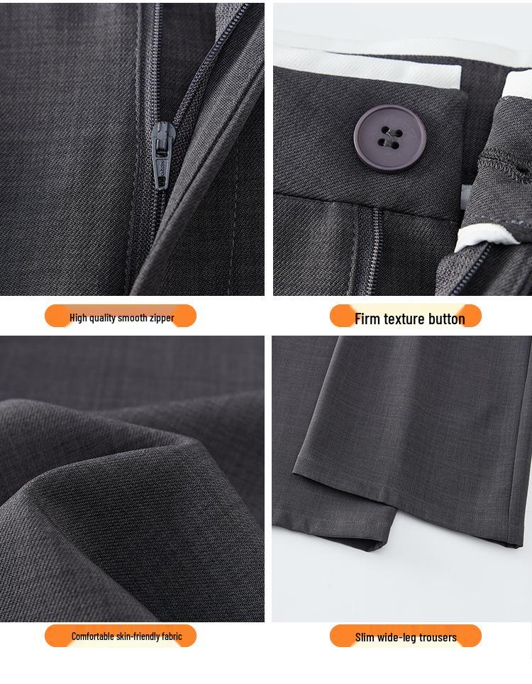 Women's Spring/Summer 2026 Color Block Wide-Leg High Waist Slimming Drape Floor-Length Casual Pants