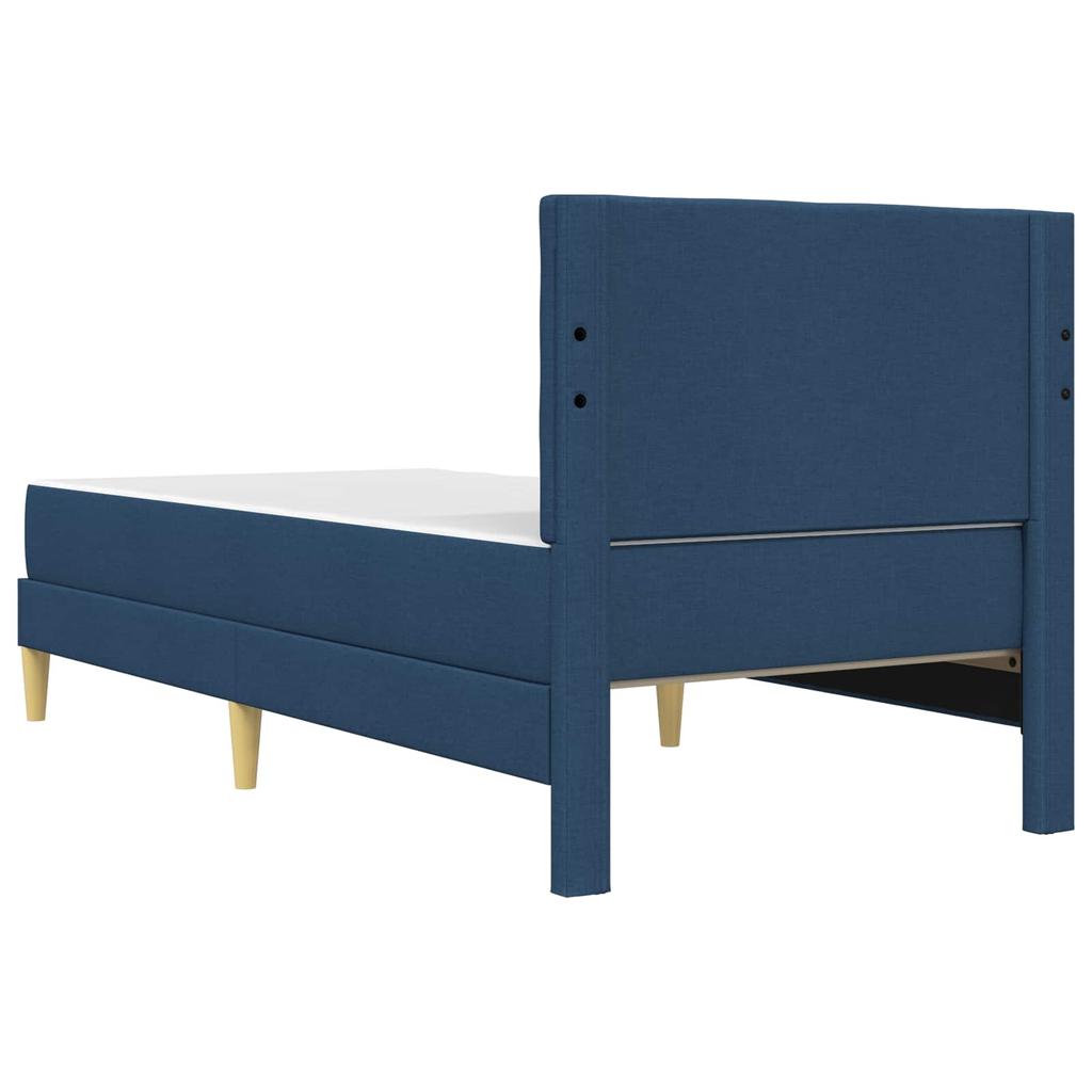 Bed Frame with Mattress and Headboard Blue 80 x 200 cm Fabric
