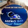 ASTRO BOT Custom Name Round Area Rug,Carpet Rug for Living Room Bedroom Sofa Playroom Decor,Non-slip Floor Mat