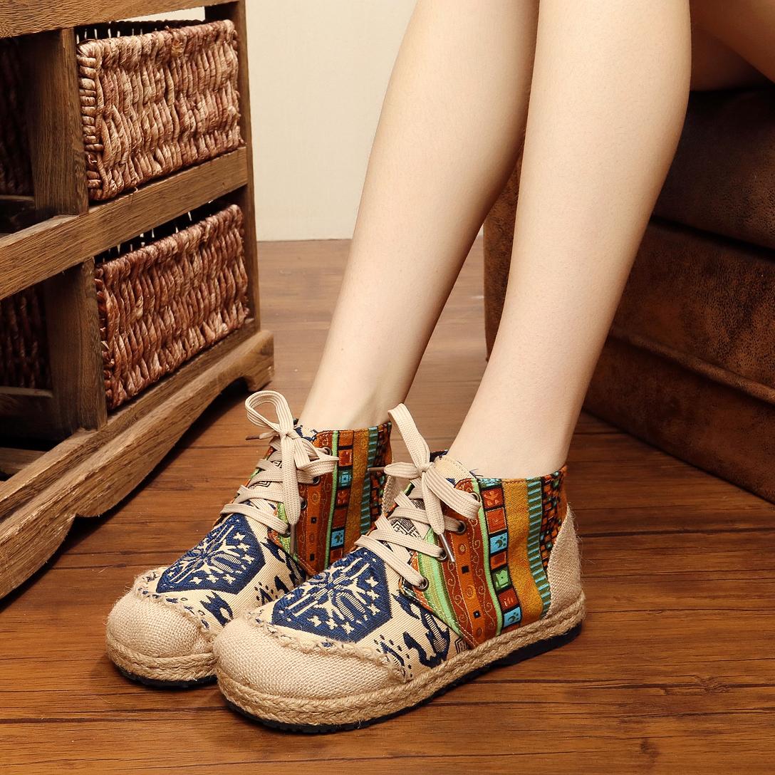 

Женские повседневные парусиновые кроссовки, легкие, с высоким берцем, прогулочные эспадрильи, туфли на плоской подошве, рабочие туфли для женщин, ботильоны на платформе со шнуровкой 40