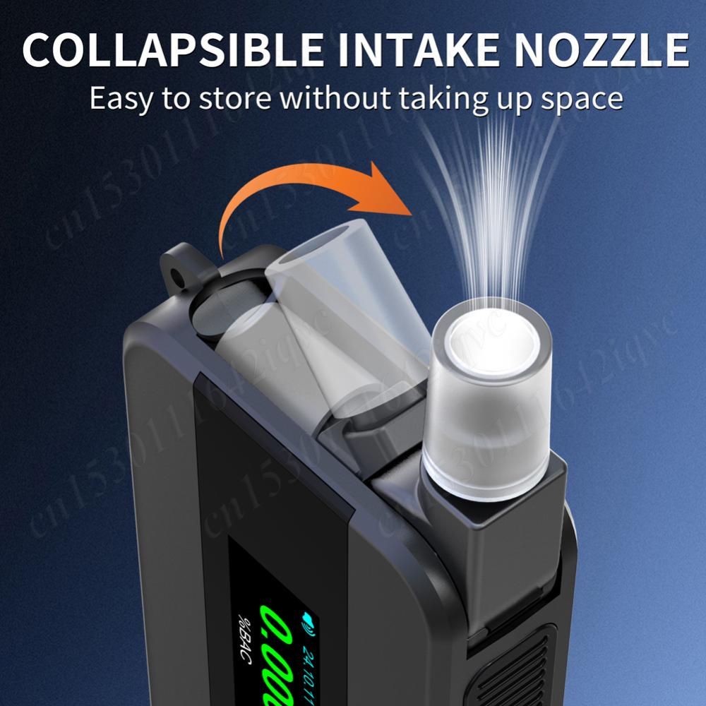 D1000 Professional Breath Alcohol Tester  Electrochemical Alcohol Tester Voice Report Blowing Drunk Driving Alcohol Tester