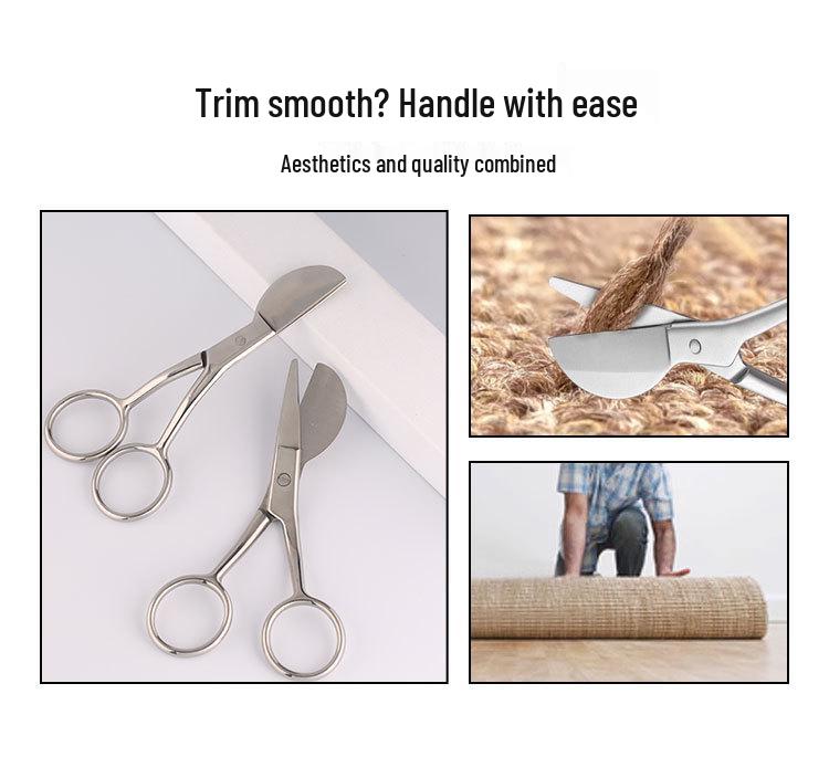 Professional Duckbill Pelican Scissors for Carpet Tufting - Upturned Head DIY Tools