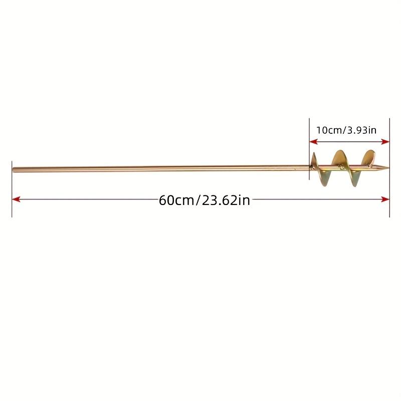 23.62inch Garden Spiral Drill Bit, Efficient Soil Drilling and Digging, Metal Construction, Garden Planting, Planting Efficiency, Durable Drill Bit