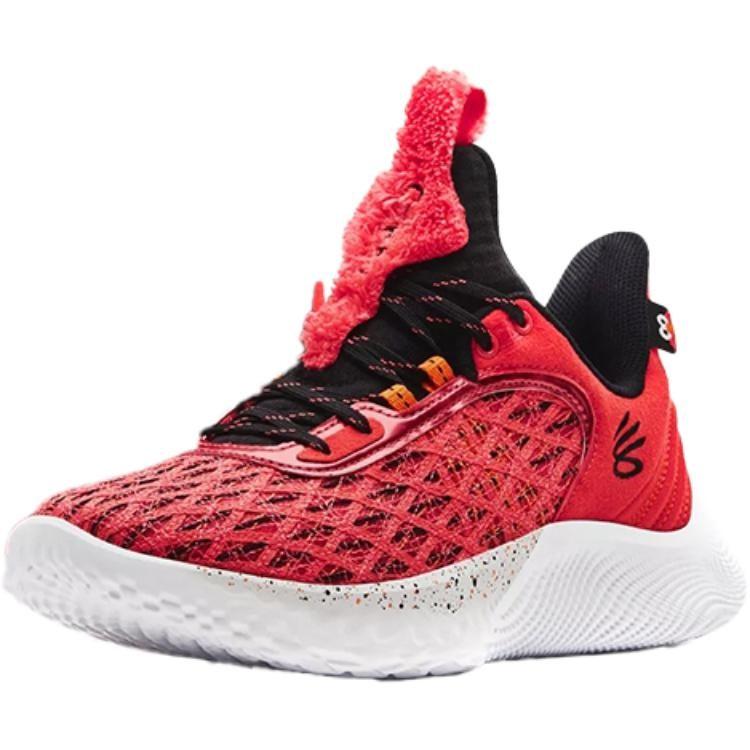 Under Armour X SESAME STREET Curry 9 Low Top Performance Basketball Shoes Coral Powder Unisex 3024249-603