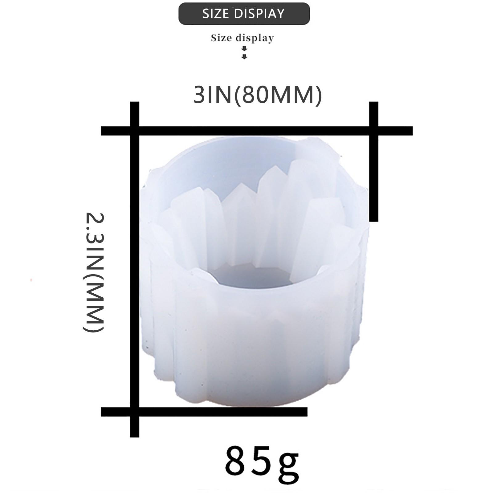 

DIY Epoxy New Crystal Stone Candle Holder Silicone Manual Mirror