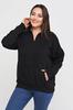 Women's Style Big Size Sweatshirt Shirt Collar Pocket Sweatshirt