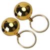 2pcs Rust Resistant AntiLost Copper Bells Crisp Sound Round Collar Decoration for Dog Cat(Golden )