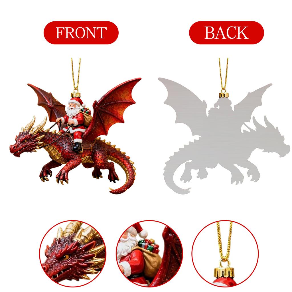 Ornamento Drago da Equitazione 2.5D