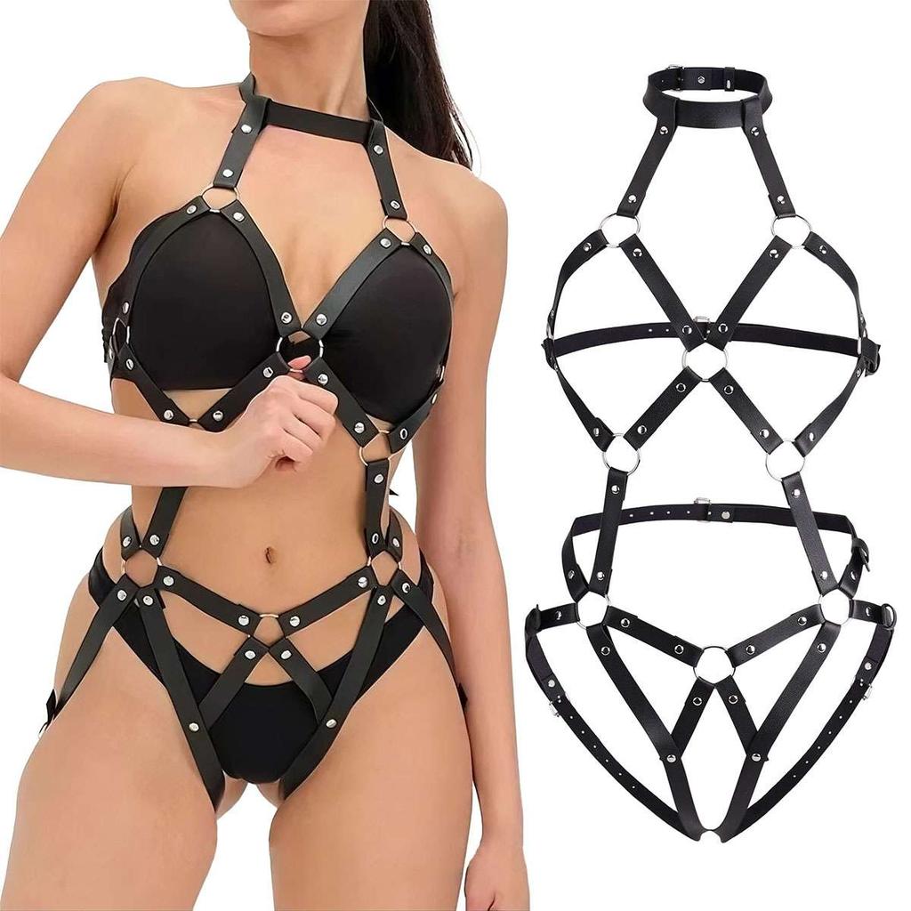 Bondage Harness Full Set Body Harness Belt, Bondage Harness Full Body Lingerie Set, Rave Outfit Bodys Harness Belt.