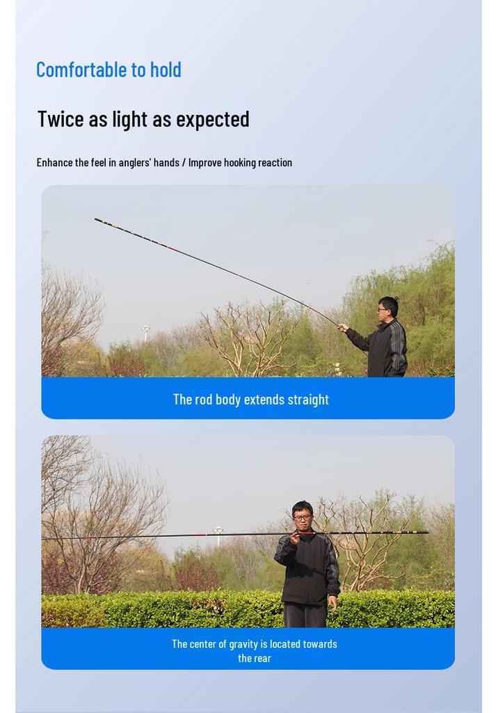 Japanese Retro High Carbon Multi-Tone Fishing Rod for Carp - All-round River Rod