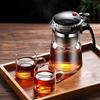 500-1800ml One Click of Filtering Teapot Transparent Heat-resistant Glass Teapot Office Household Cofffee Pot Kitchen Kettle
