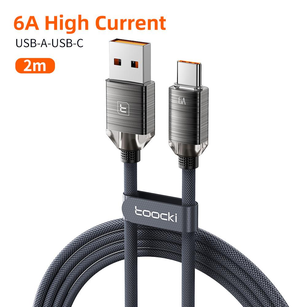 Toocki 6A USB Type C Cable Fast Charging Charger Cable USB A To Usb C For iPhone 15 Samsung Xiaomi Huawei Oppo Oneplus Data Cord