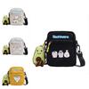 Chiikawa Canvas Small Crossbody Bag With Zipper Pocket For Daily Use And Teens