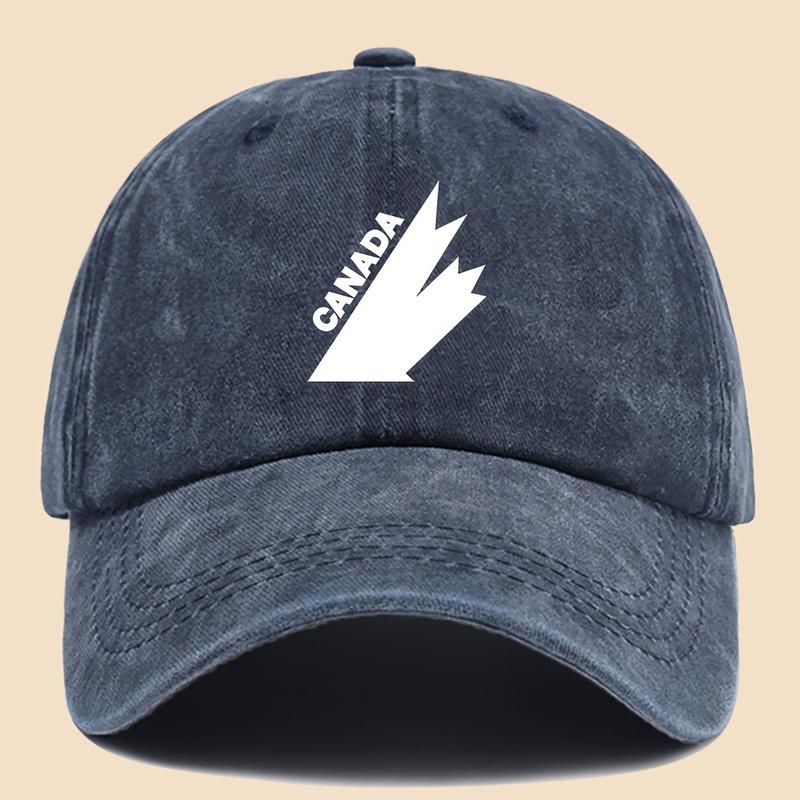 Vintage Washed Canadian Baseball Cap Adjustable Unisex Hat