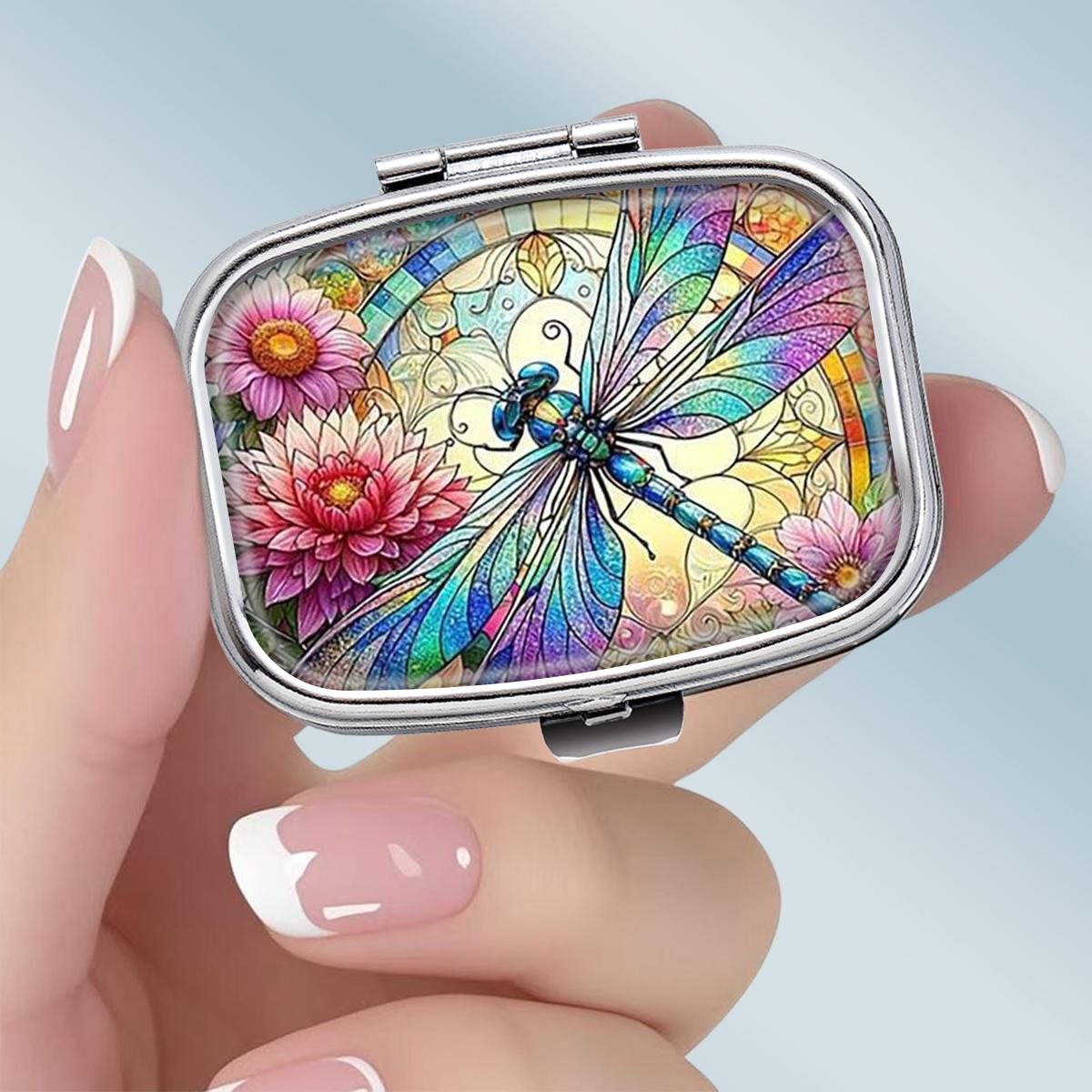 

Mini Metal Jewelry Box, 2 Grids Portable Storage Case, Travel Small Organizer for Earrings and Tiny Items разноцветный
