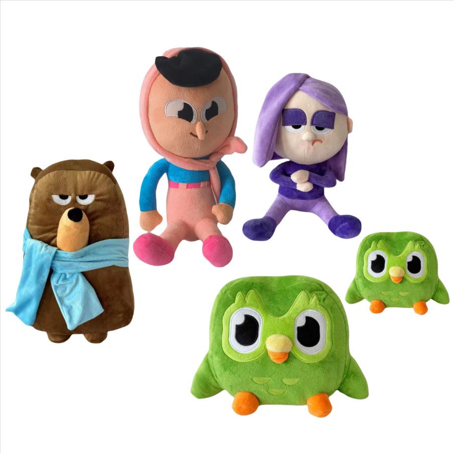 New Fashion Toy Green Owl Purple Hair Sister Plush Doll Pillow Pendant