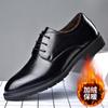 Four seasons men's shoes autumn men's leather shoes workplace dress leather shoes fashion wedding shoes business leather shoes velvet cotton shoes
