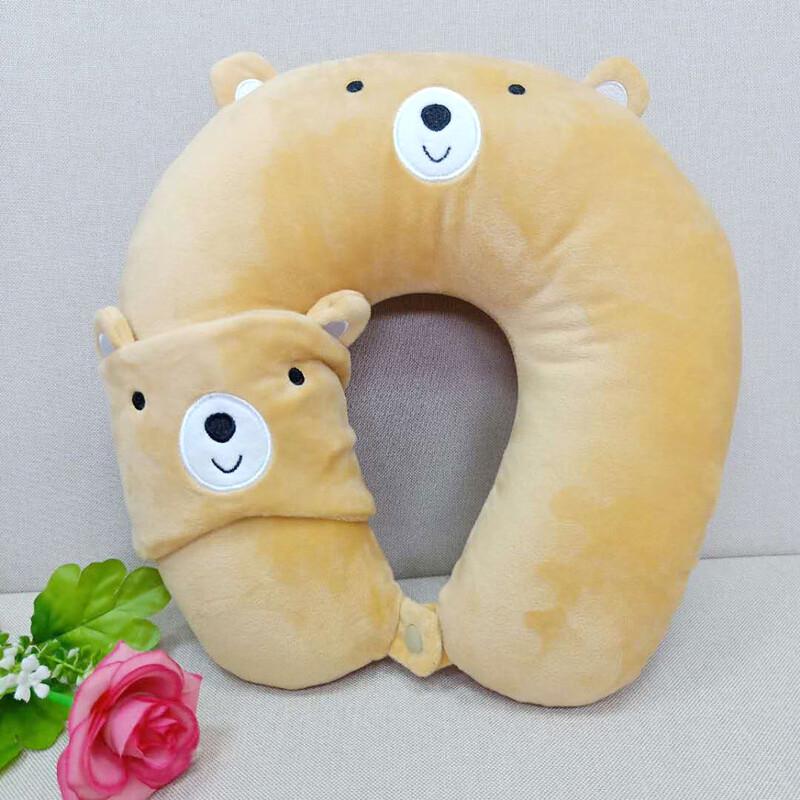 OEING Cartoon Animal U-Shaped Travel Neck Pillow