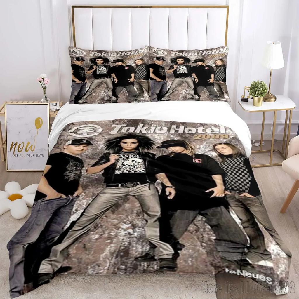 Tokio Hotel Bedding Set Single Twin Duvet Cover Set HD Comforter Cover for Kids Bedding Sets Bedclothes Bedroom Decor
