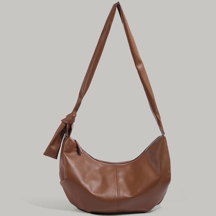 Women's Bag 2025 New Croissant High-Grade Retro Underarm Bag Casual Shoulder Bag Minority Simple Messenger Bag