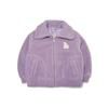 MLB Basic Logo Los Angeles Dodgers Fleece Series Stand Collar Fitted Zip Plush Long Sleeve Jacket Unisex Jackets Purple 3AJPF0216-07LDL