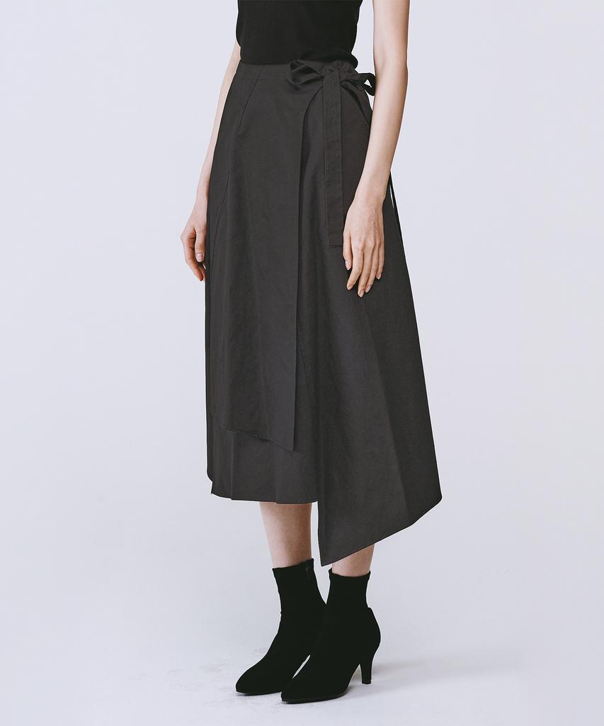 Monophobia Asm Cotton Wrap Skirt Grey Cotton Wrap Skirt Grey