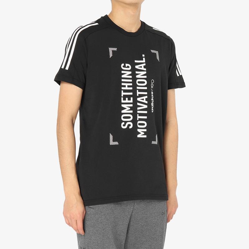 Adidas Neo T Shirts Men's Black Crew Neck Moderate Straight Fit DT8294