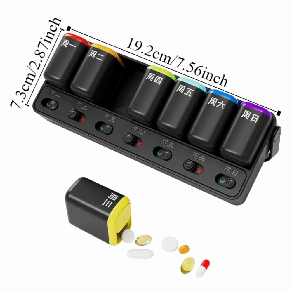 Detachable 7-Day Pill Organizer Sealed Weekly Pill Case Durable Daily Pill Box  Household