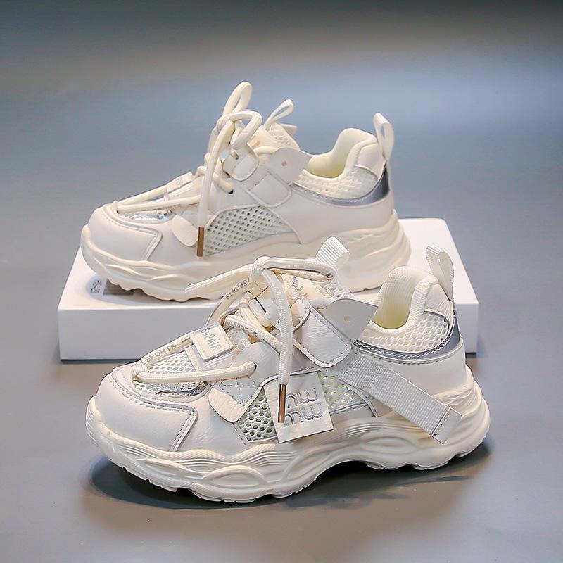 

Дитяча мода Four Seasons Дихаюче повсякденне взуття Діти Біг Спорт Студенти Дівчата Трендові Зручні кросівки 37 білий