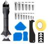 6 in 1 Silicone Reusable Caulking Tools Sealant Finishing Grout Scraper 14Pcs Caulk Nozzle Applicator Finisher Kit