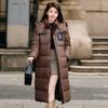 College cotton-padded clothes for women's winter new high-end northern thickened long knee bread jacket