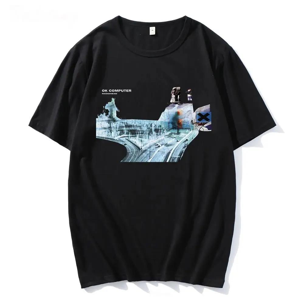 Radiohead Graphic Unisex Print TShirt Hip Hop Rock Band T Shirt Fashion Casual Crew Neck Short Sleeve Plus Size T Shirt Unisex Tee