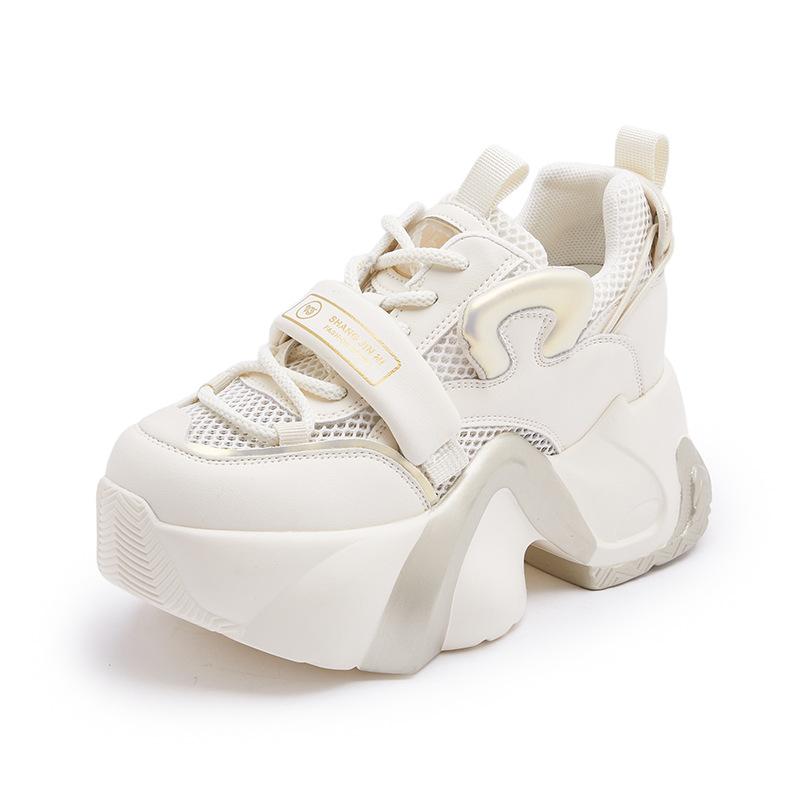 

Старые туфли женские на толстой подошве;Повседневная спортивная обувь увеличивает женскую обувь 39