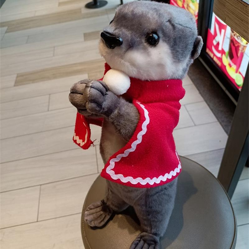 Cute Bells Blessing Animals Raccoon Otter Doll Plush Toy Cloak Kangaroo Doll Children's Ragdoll