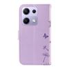 For Xiaomi Poco M6 Pro 4G/Xiaomi Redmi Note 14S 4G/Xiaomi Redmi Note 13 Pro 4G Leather Wallet Case with Strap Dandelion Imprint Phone Stand Cover