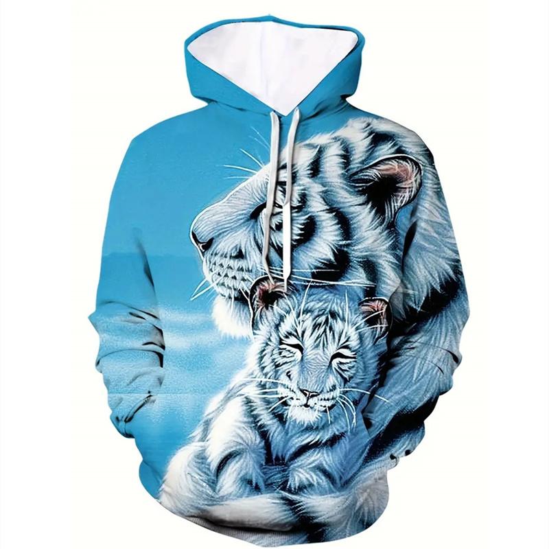 Spring Autumn Hooded Sweatshirt 3D Digital Printing Unisex Hoodies Men Women Fashion Loose Pullover