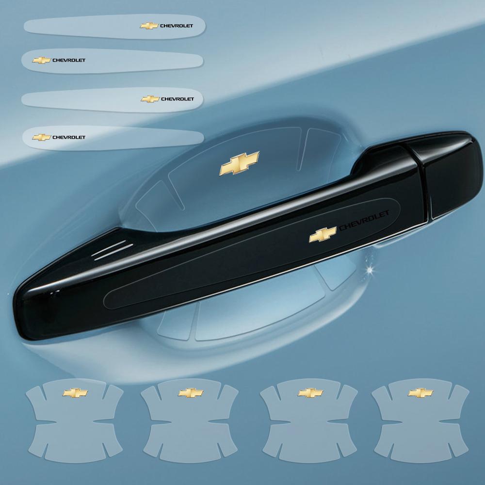 4/8 Stück Auto Türgriff Aufkleber Auto Karosserie Dekoration Transparenter Türschalen Aufkleber für Chevrolet Cruze Aveo Captiva Lacetti Epica