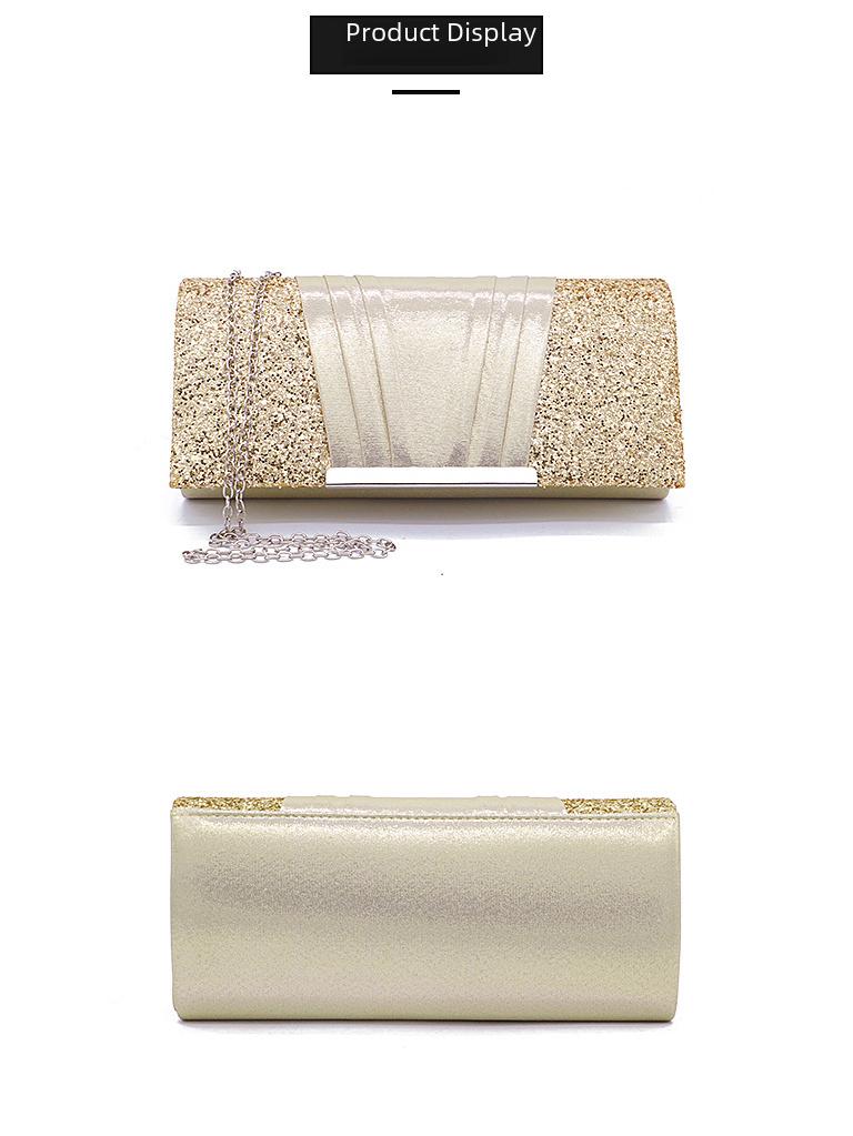 2024 Summer Sequin Pleated Evening Shoulder Bag