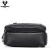 HUMERPAUL Men leather waist bag first layer cowhide multifunctional chest bag retro messenger bag shoulder bag