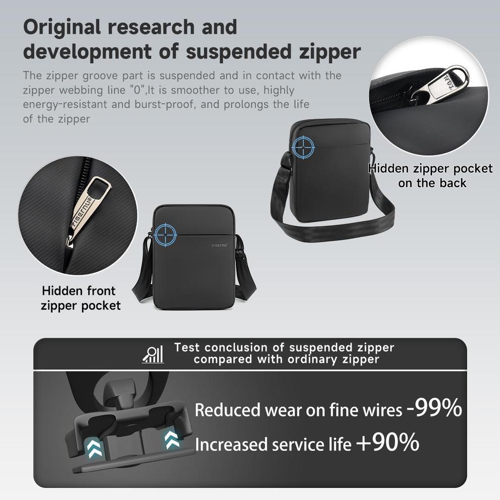 Tigernu Men Messenger Bag High Quality Waterproof Shoulder Bag For Men Business Travel Crossbody Bag Male Mini Bag